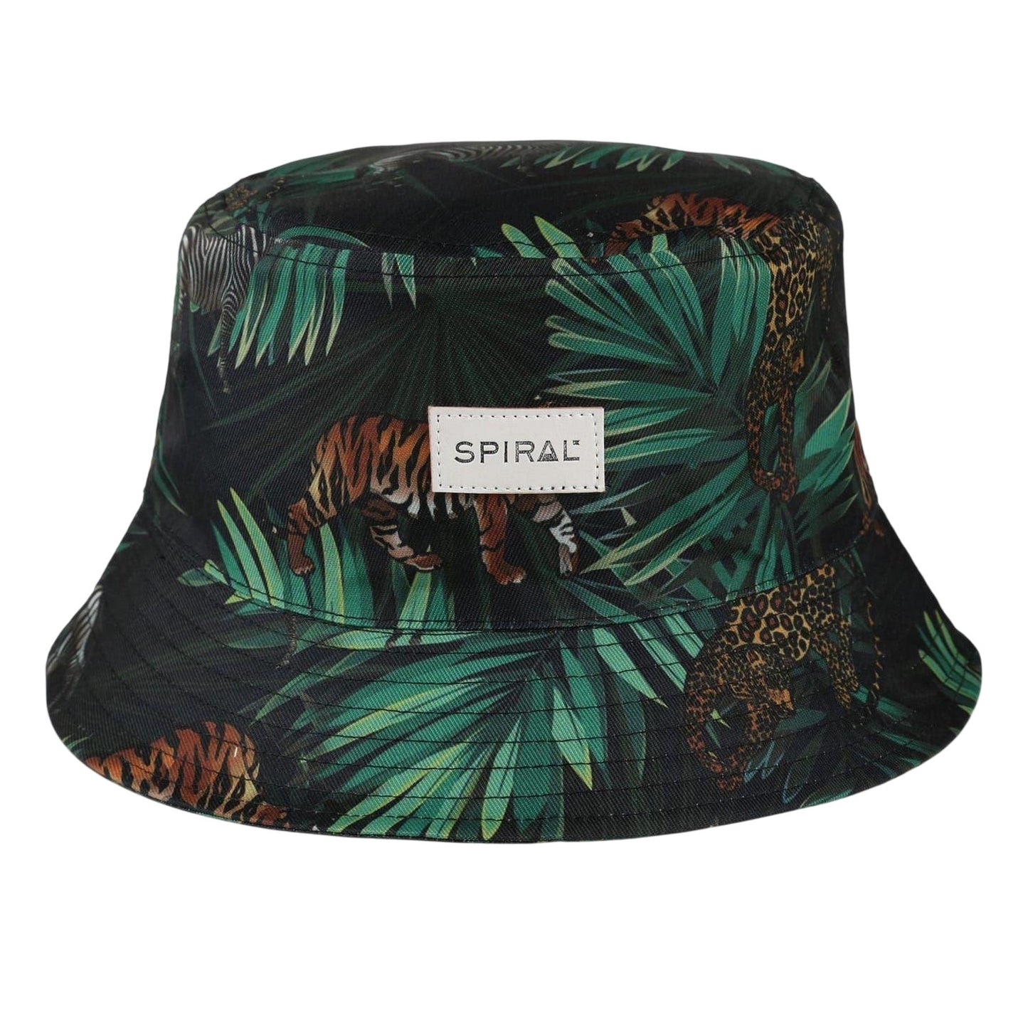Tropical Print - Front - Spiral Unisex Adult Jungle Bucket Hat