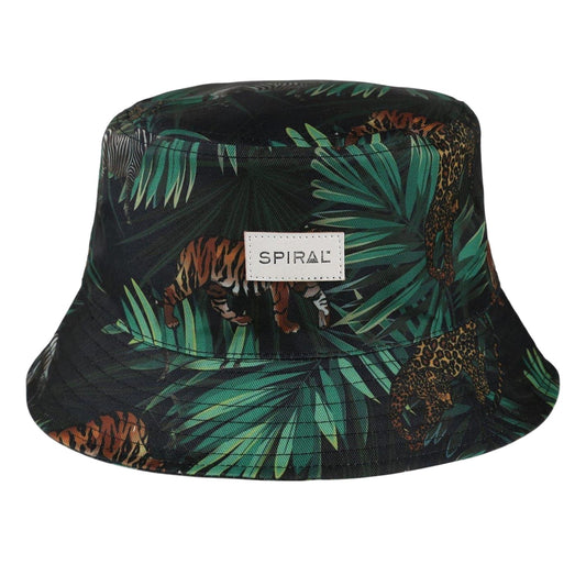 Tropical Print - Front - Spiral Unisex Adult Jungle Bucket Hat
