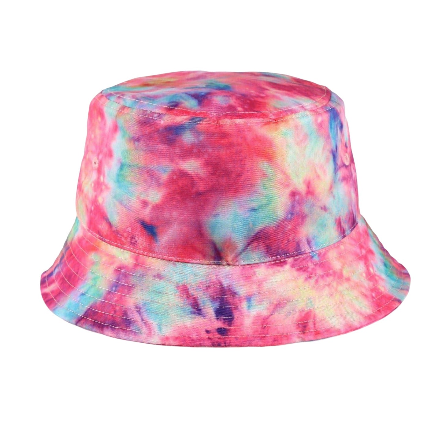 Pink - Back - Spiral Tie Dye Bucket Hat