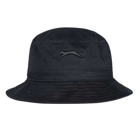 Black - Front - Slazenger Unisex Adult Embroidered Logo Cotton Bucket Hat