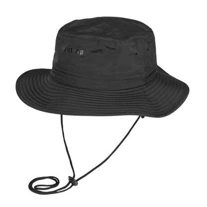 Black - Side - Firetrap Unisex Adult Nylon Bucket Hat