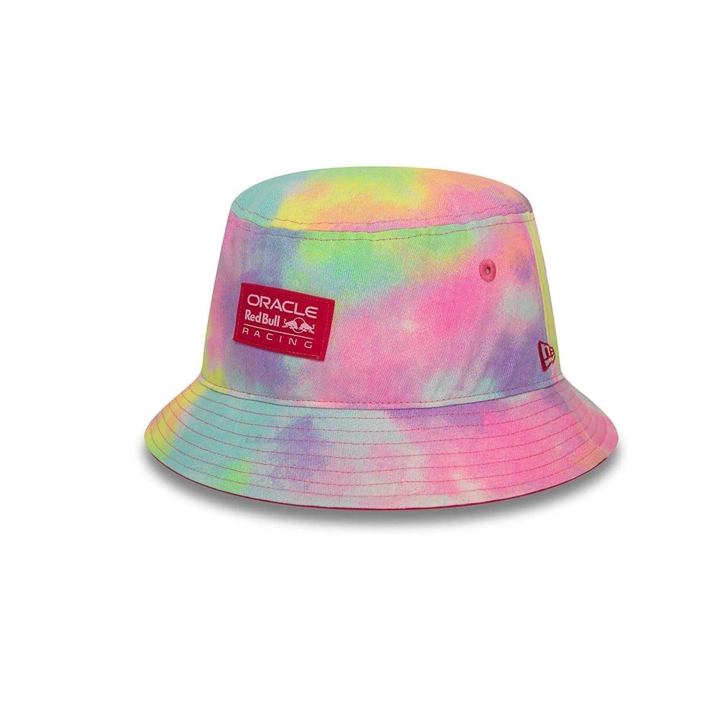 Multicoloured - Front - Oracle Red Bull Racing Unisex Adult Tie Dye Bucket Hat