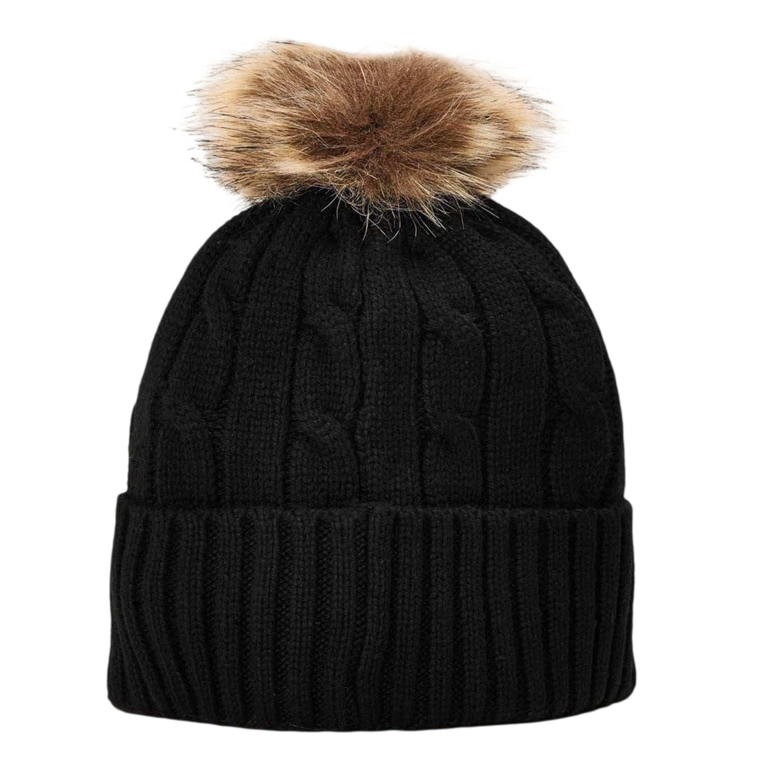 Black - Back - Ralph Lauren Womens-Ladies Polo Beanie