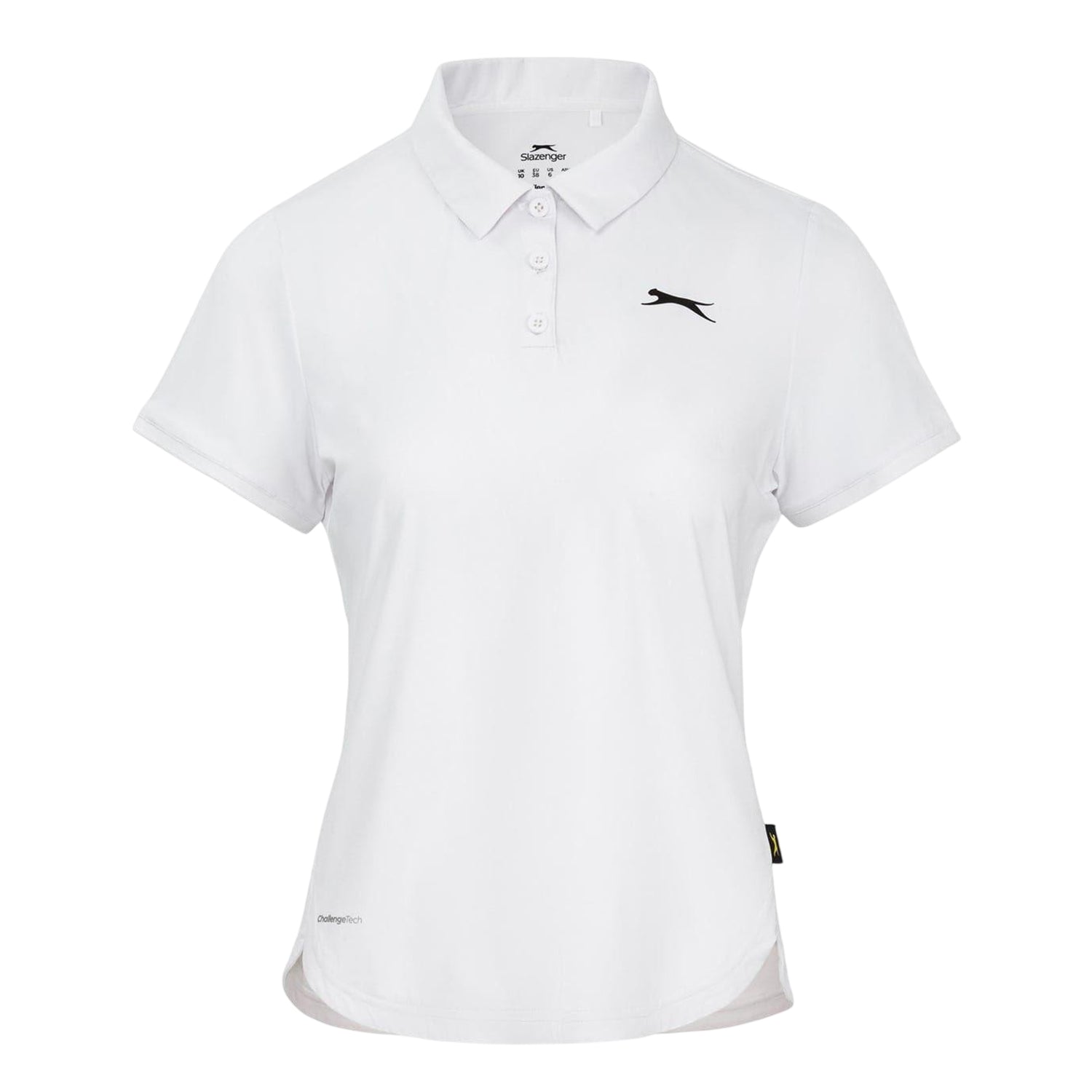 White - Front - Slazenger Womens-Ladies Sports Polo Shirt