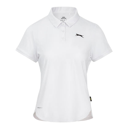 White - Front - Slazenger Womens-Ladies Sports Polo Shirt