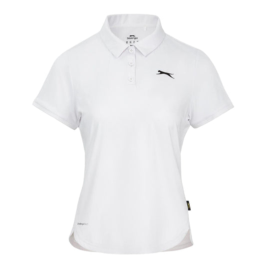 White - Front - Slazenger Womens-Ladies Sports Polo Shirt
