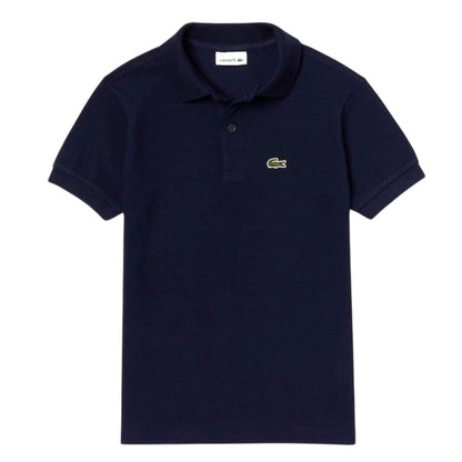 Navy - Front - Lacoste Boys Pique Polo Shirt