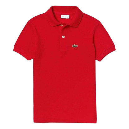 Red - Front - Lacoste Boys Pique Polo Shirt