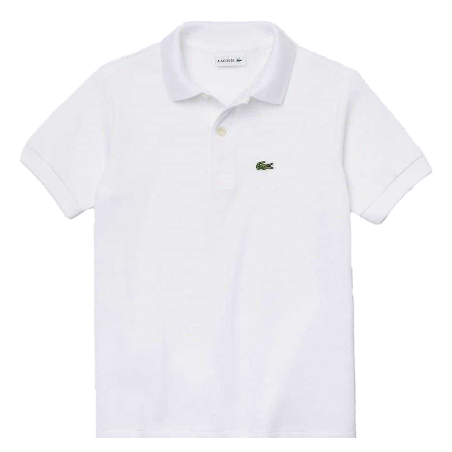White - Front - Lacoste Boys Pique Polo Shirt