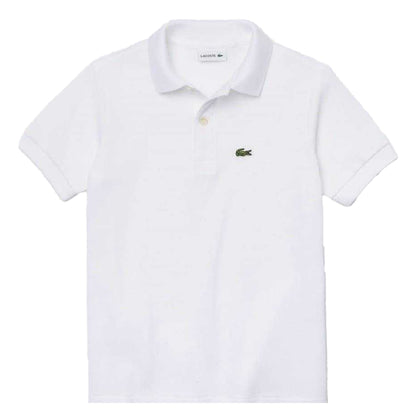 White - Front - Lacoste Boys Pique Polo Shirt