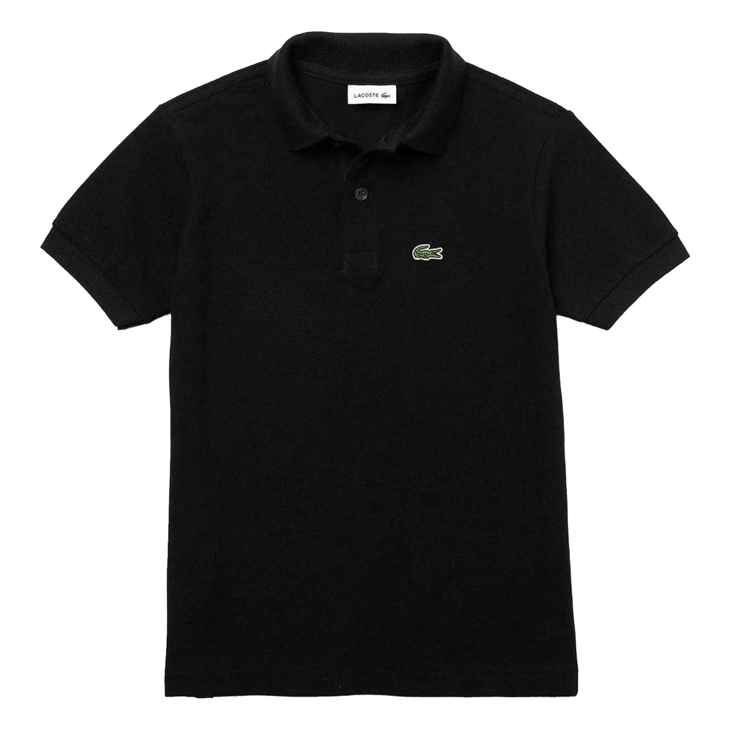 Black - Front - Lacoste Boys Pique Polo Shirt
