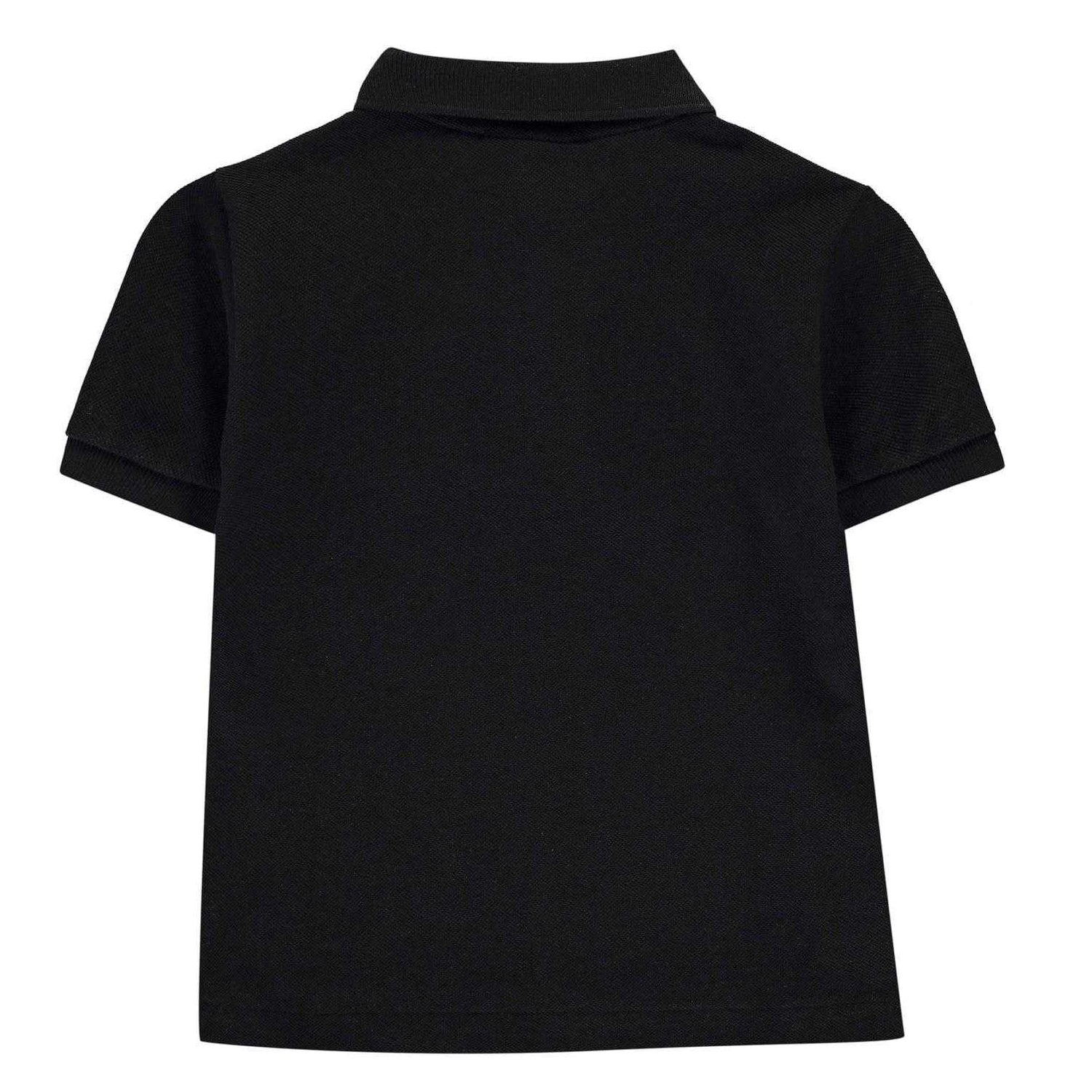 Black - Back - Lacoste Boys Pique Polo Shirt