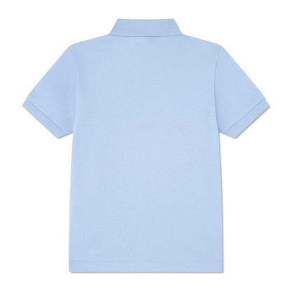 Blue - Back - Lacoste Boys Pique Polo Shirt