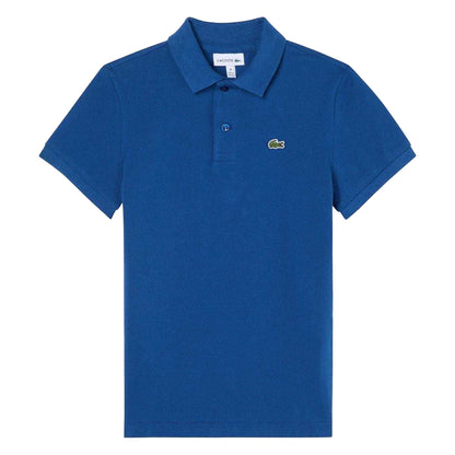 French Blue - Front - Lacoste Boys Pique Polo Shirt