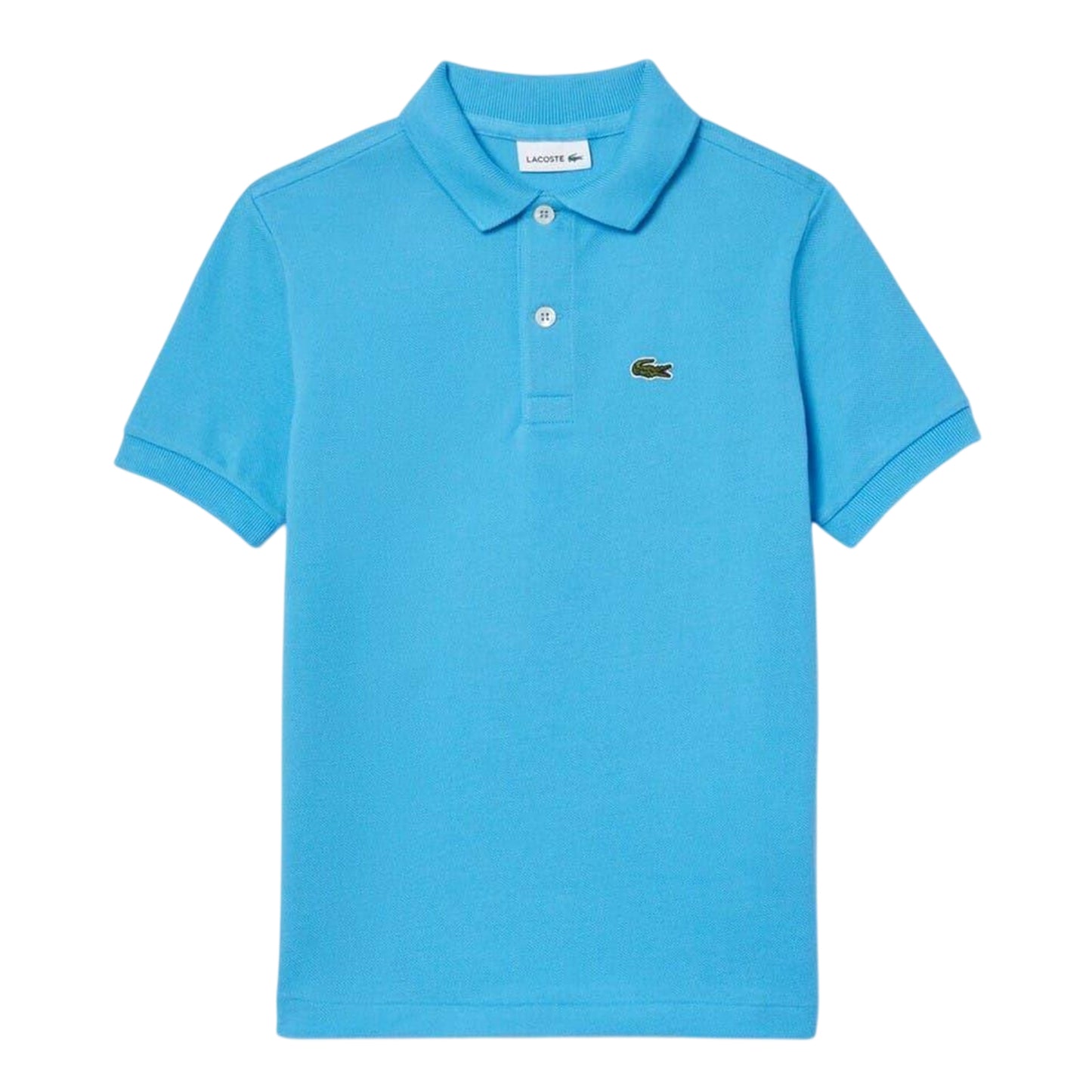 Aqua Blue - Front - Lacoste Boys Pique Polo Shirt