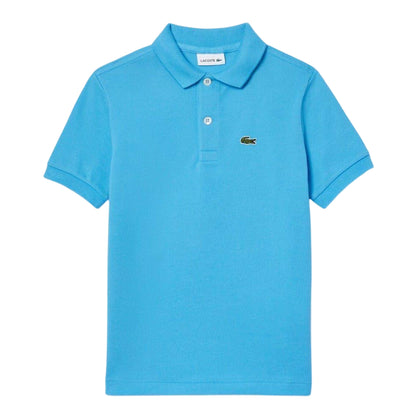 Aqua Blue - Front - Lacoste Boys Pique Polo Shirt