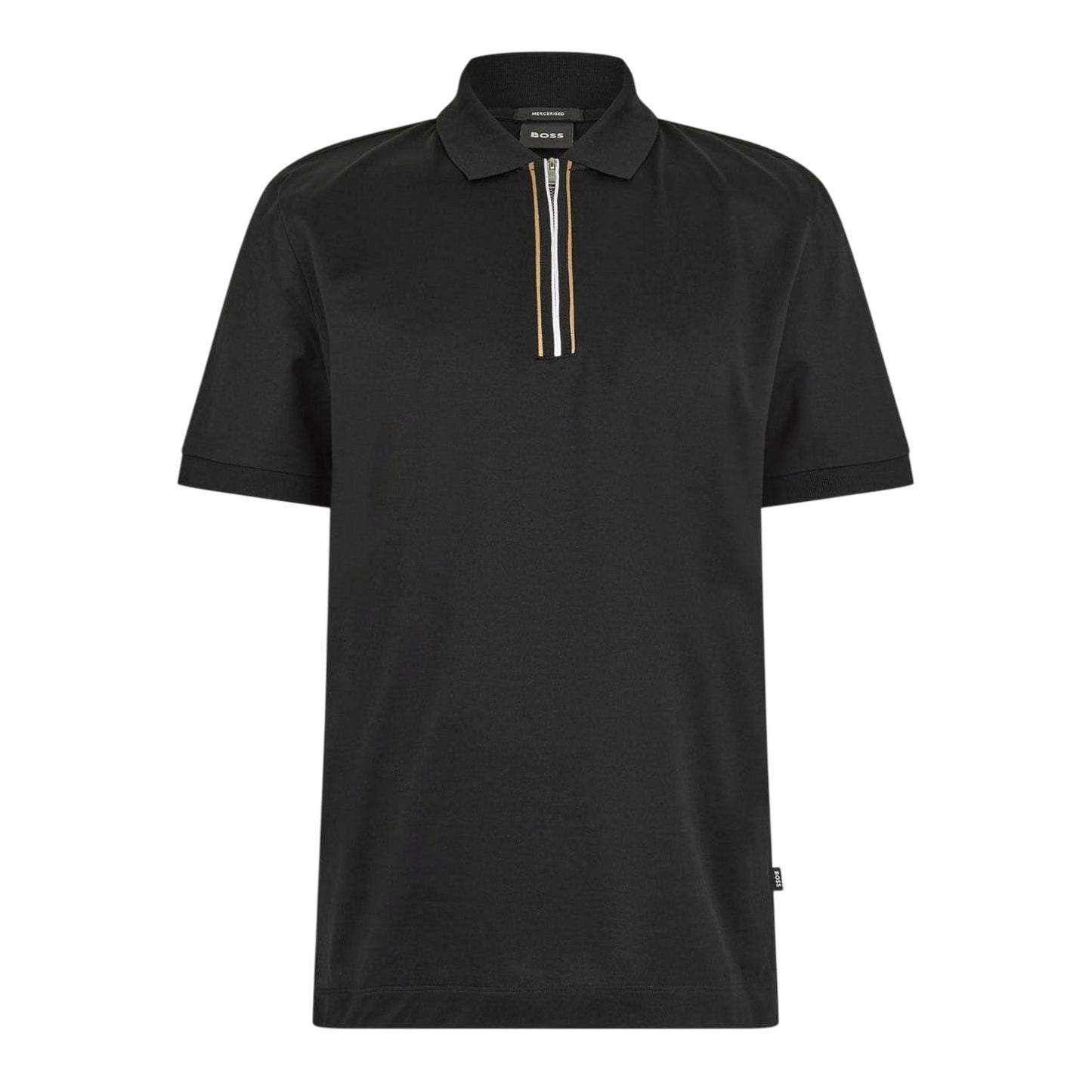 Black - Front - Boss Mens Short-Sleeved Polo Shirt