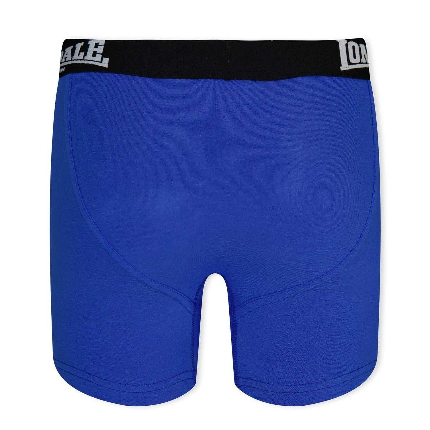 Blue-Black - Back - Lonsdale Boys Boxer Shorts (Pack of 2)