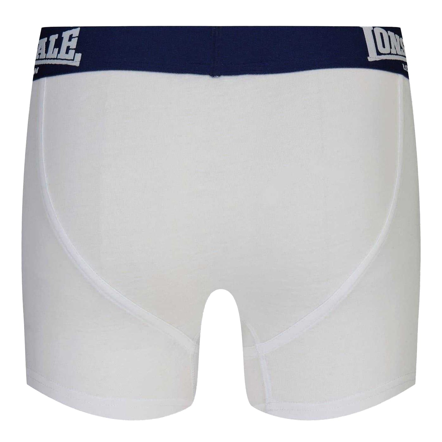White-Navy - Back - Lonsdale Boys Boxer Shorts (Pack of 2)