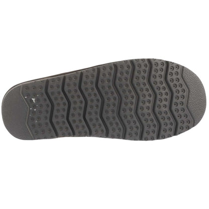 Grey - Side - EverAu Womens-Ladies Raven Suede Slippers
