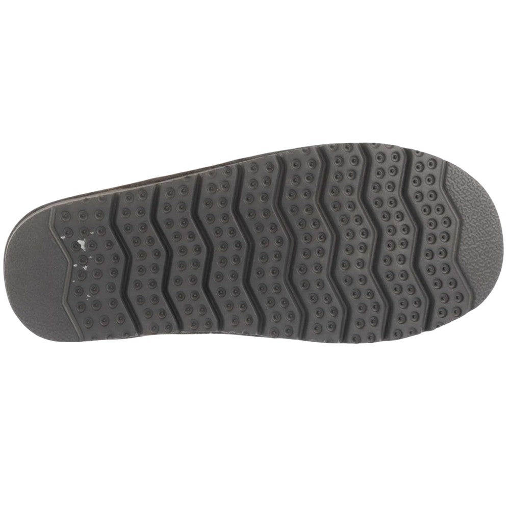 Grey - Side - EverAu Womens-Ladies Raven Suede Slippers