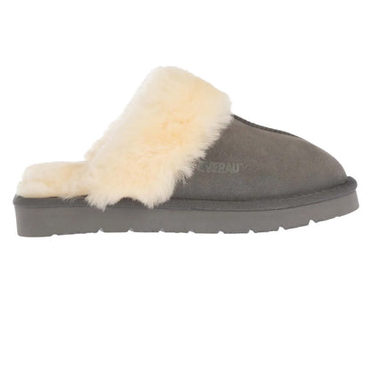 Grey - Lifestyle - EverAu Womens-Ladies Raven Suede Slippers