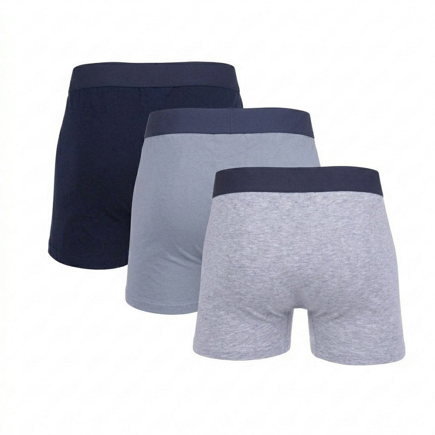 Navy-Grey Marl - Back - Duck and Cover Mens Boxer Shorts (Pack of 3)
