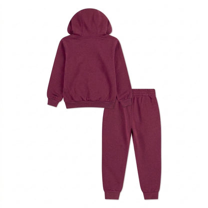Beet Red - Back - Nike Baby Girls Fleece Tracksuit