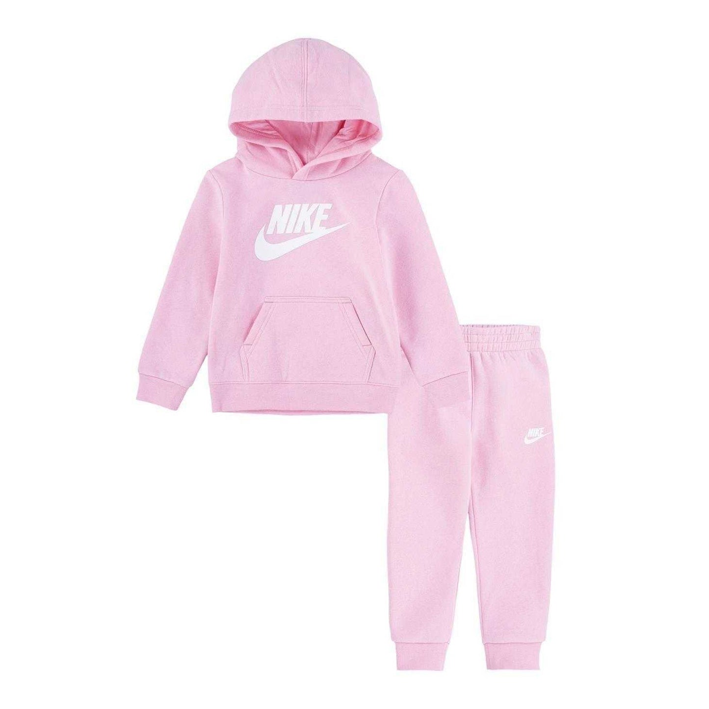 Pink - Front - Nike Baby Girls Fleece Tracksuit