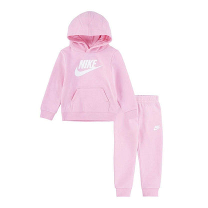 Pink - Front - Nike Baby Girls Fleece Tracksuit