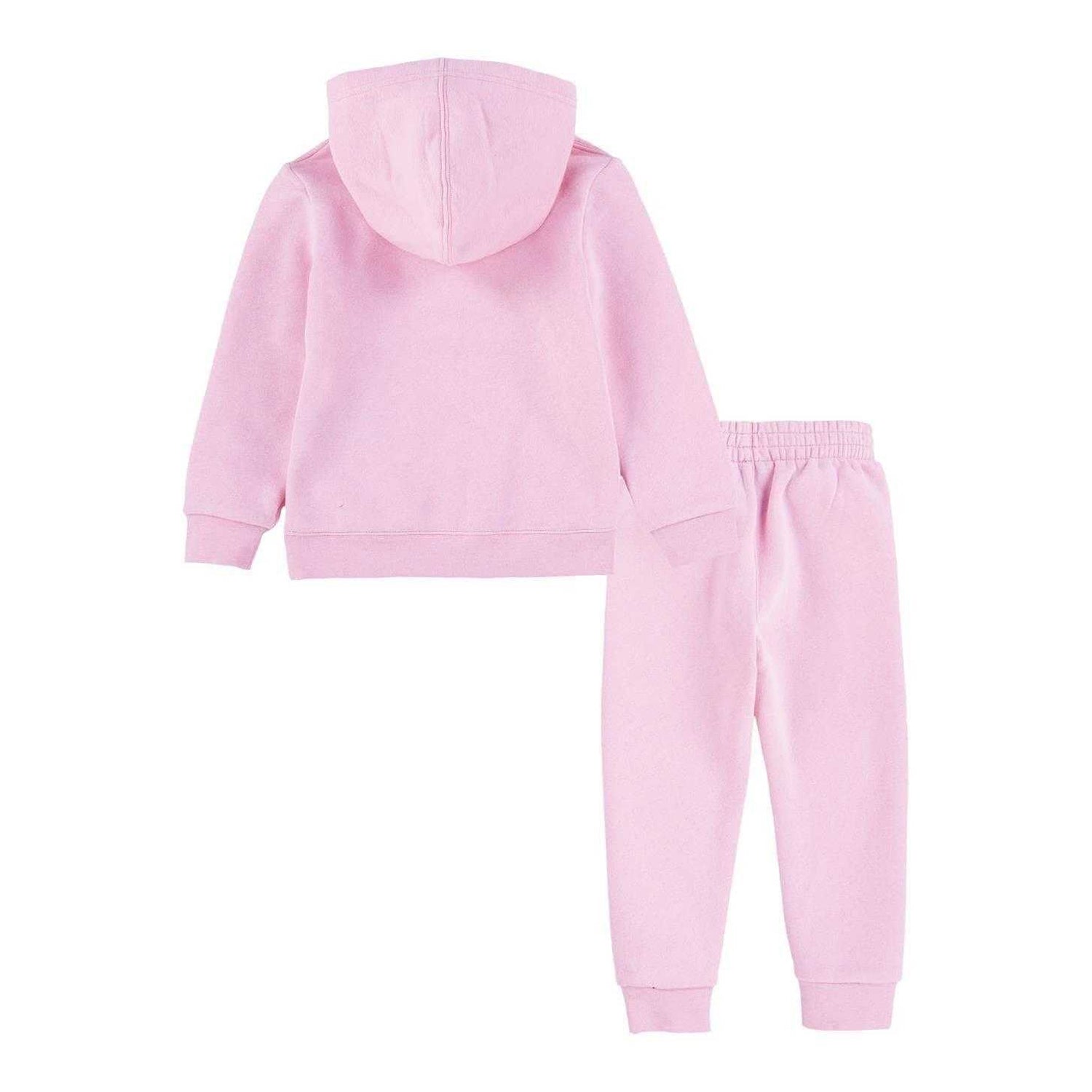 Pink - Back - Nike Baby Girls Fleece Tracksuit