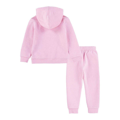 Pink - Back - Nike Baby Girls Fleece Tracksuit