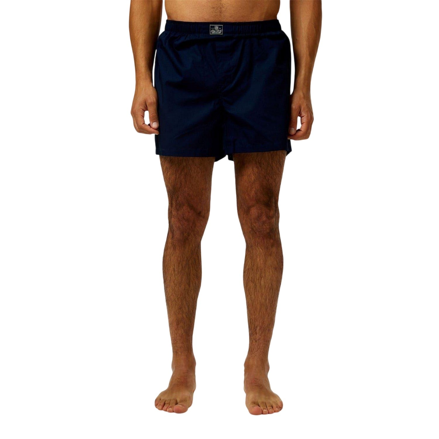 Navy-Blue-White - Pack Shot - Slazenger Mens Cotton Boxer Shorts (Pack of 3)