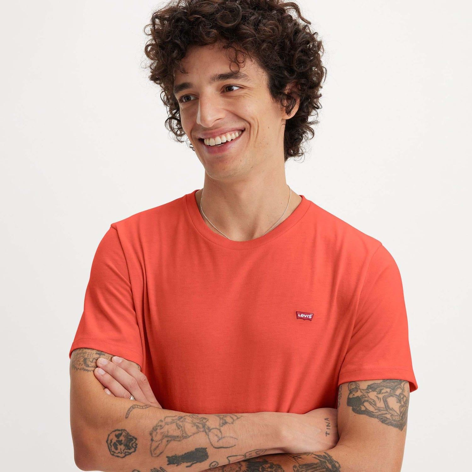 Red - Lifestyle - Levis Mens Original Housemark T-Shirt
