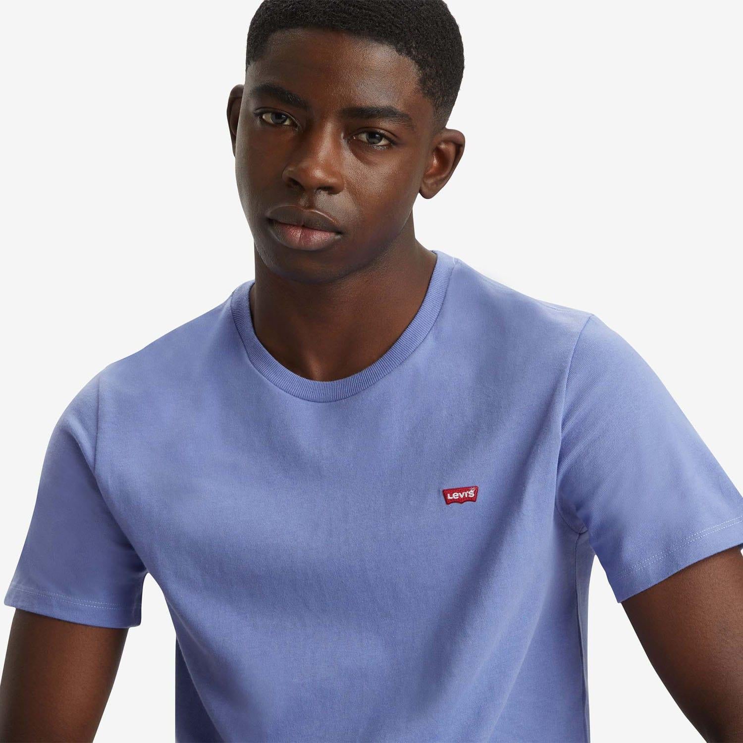 Light Blue - Side - Levis Mens Original Housemark T-Shirt