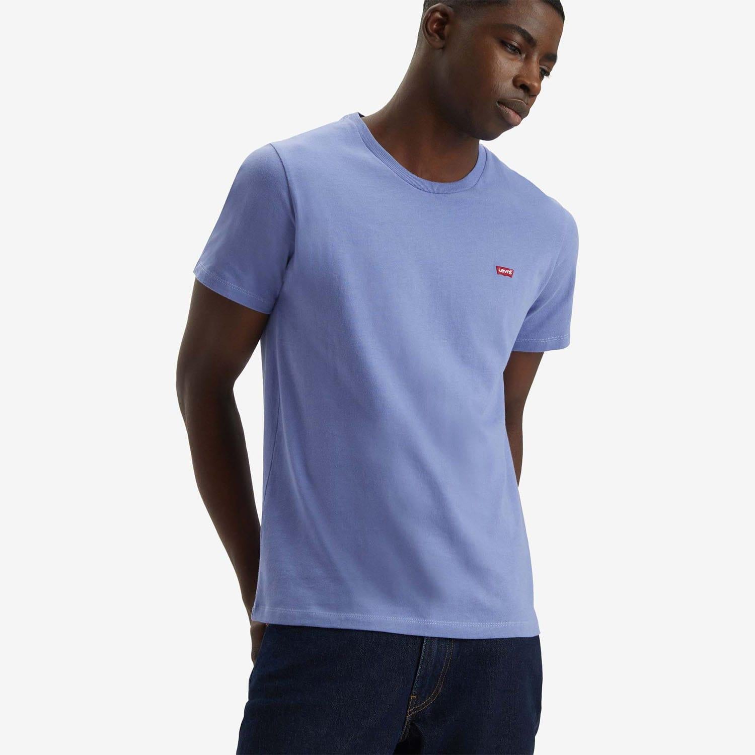 Light Blue - Lifestyle - Levis Mens Original Housemark T-Shirt