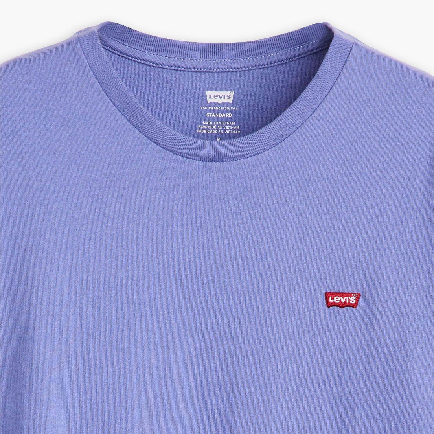 Light Blue - Close up - Levis Mens Original Housemark T-Shirt
