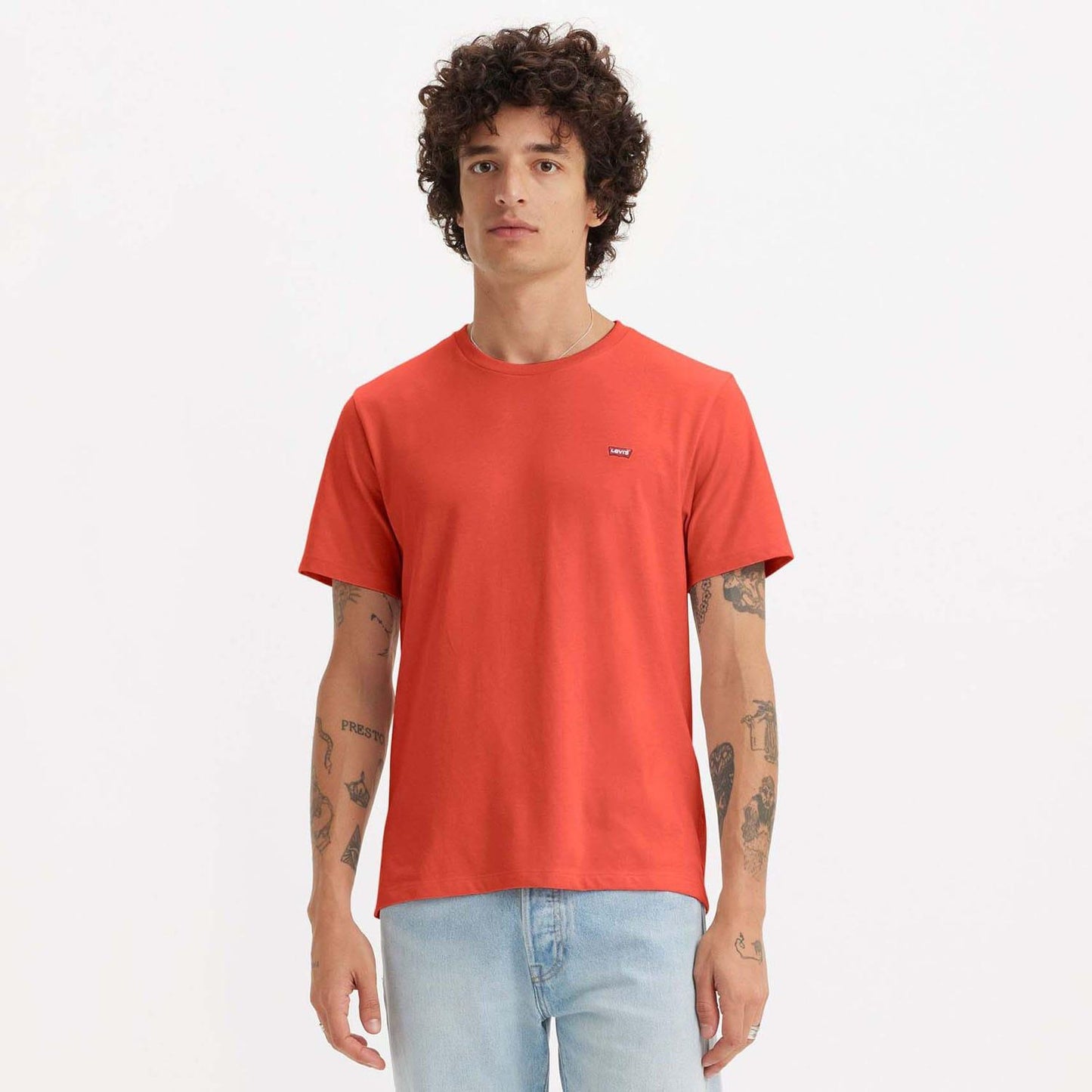 Red - Front - Levis Mens Original Housemark T-Shirt