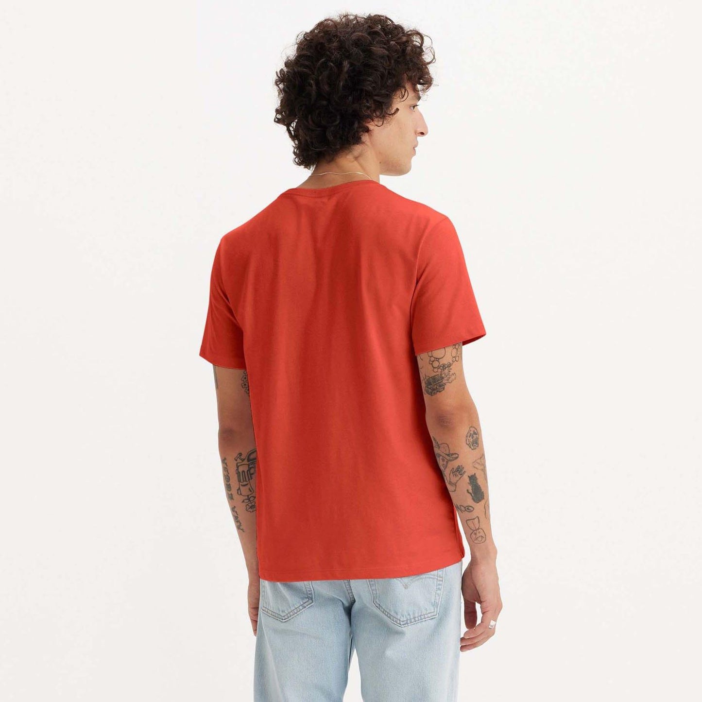 Red - Back - Levis Mens Original Housemark T-Shirt