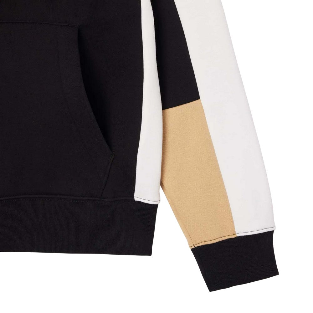 Black-White-Cream - Back - Lacoste Mens Colour Block Full Zip Hoodie