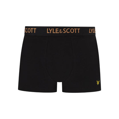 Black - Side - Lyle & Scott Mens Boxer Shorts (Pack of 5)