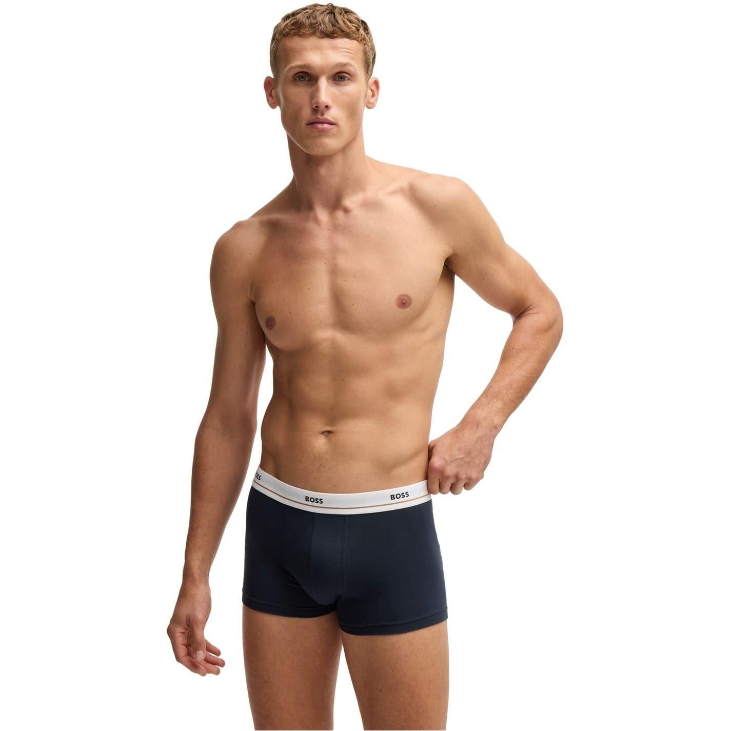 Blue - Side - Boss Mens Briefs (Pack of 5)