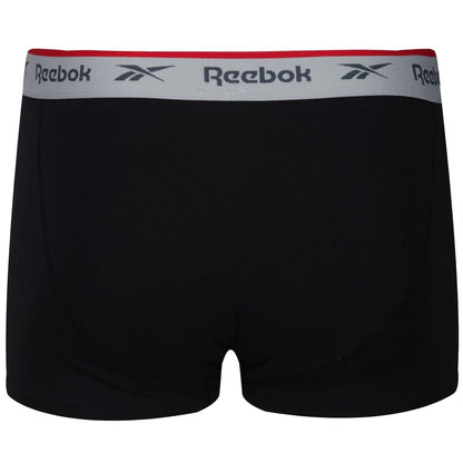 Black - Back - Reebok Mens Boxer Shorts (Pack of 3)