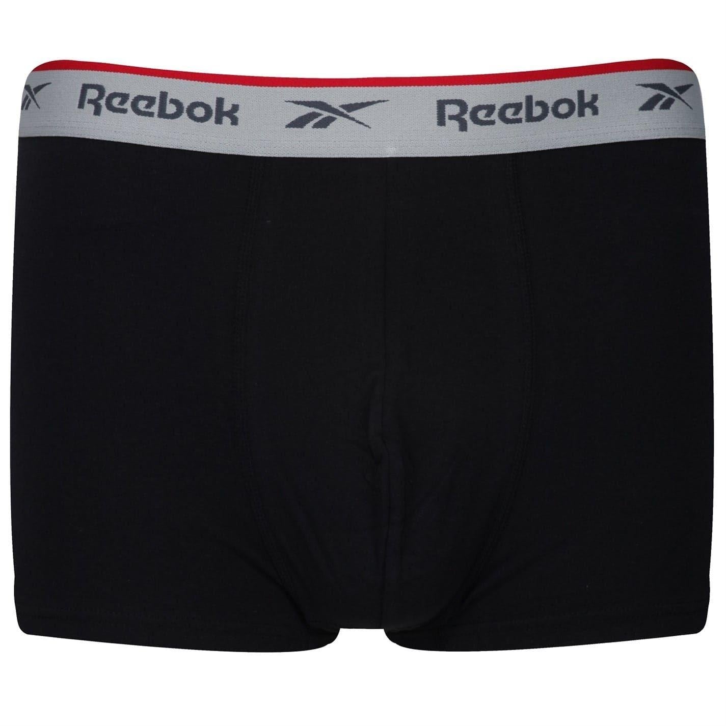 Black - Side - Reebok Mens Boxer Shorts (Pack of 3)