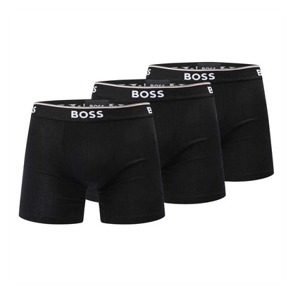 Black - Front - Boss Mens Boxer Shorts (Pack of 3)