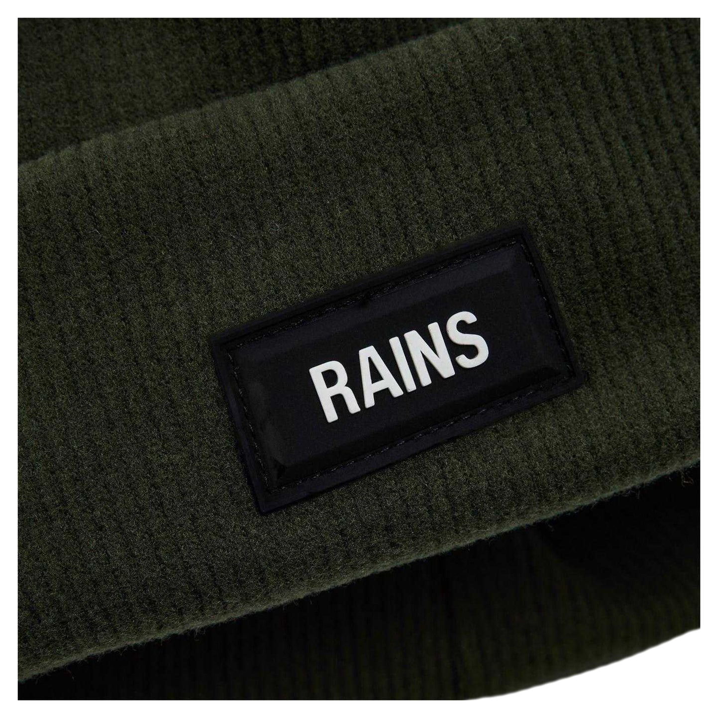 Green - Side - Rains Unisex Adult Wordmark Beanie
