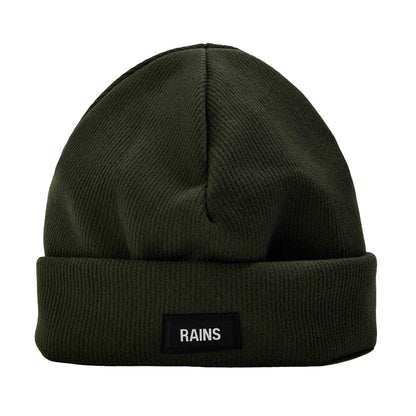 Green - Front - Rains Unisex Adult Wordmark Beanie