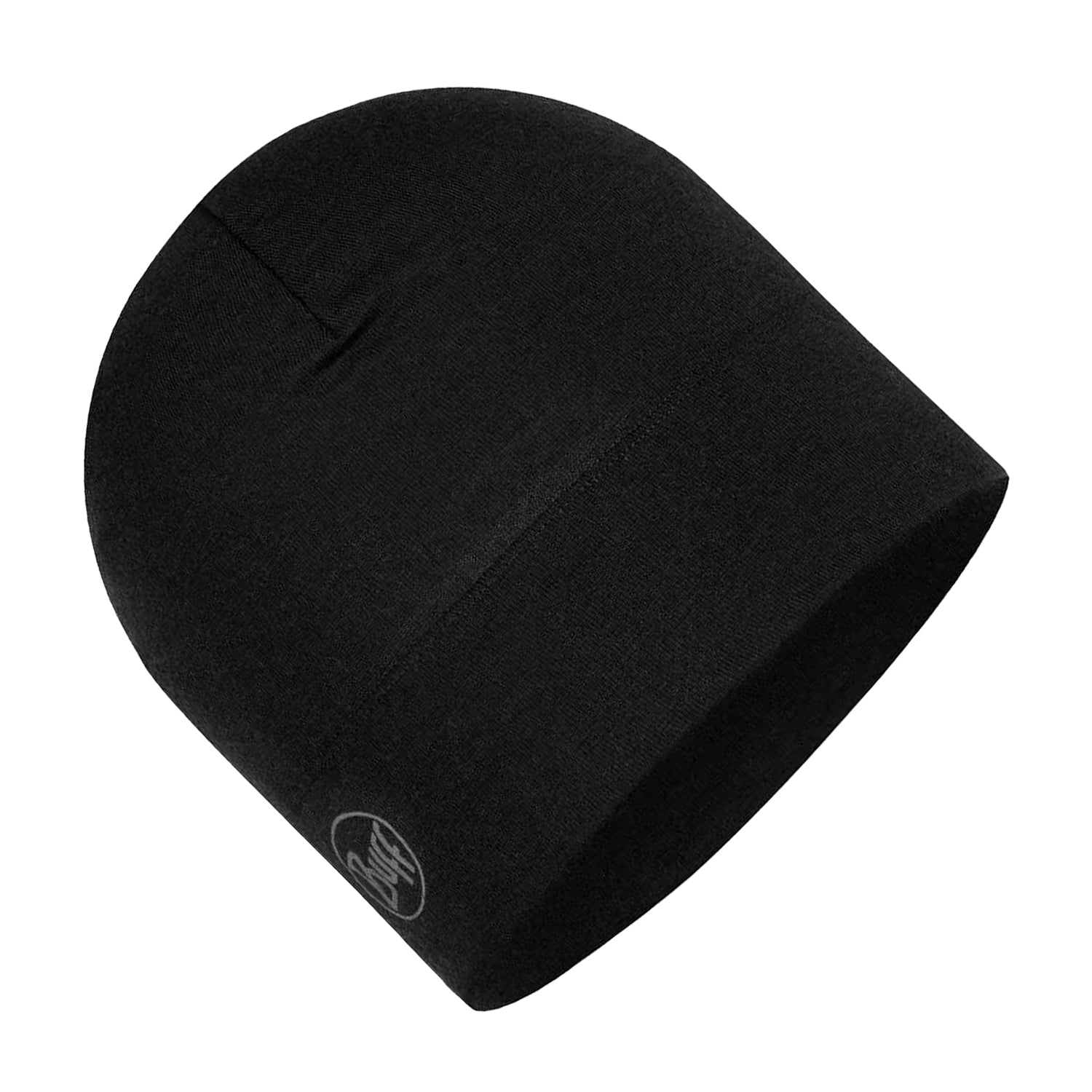 Black - Back - Buff Unisex Adult Merino Wool Beanie
