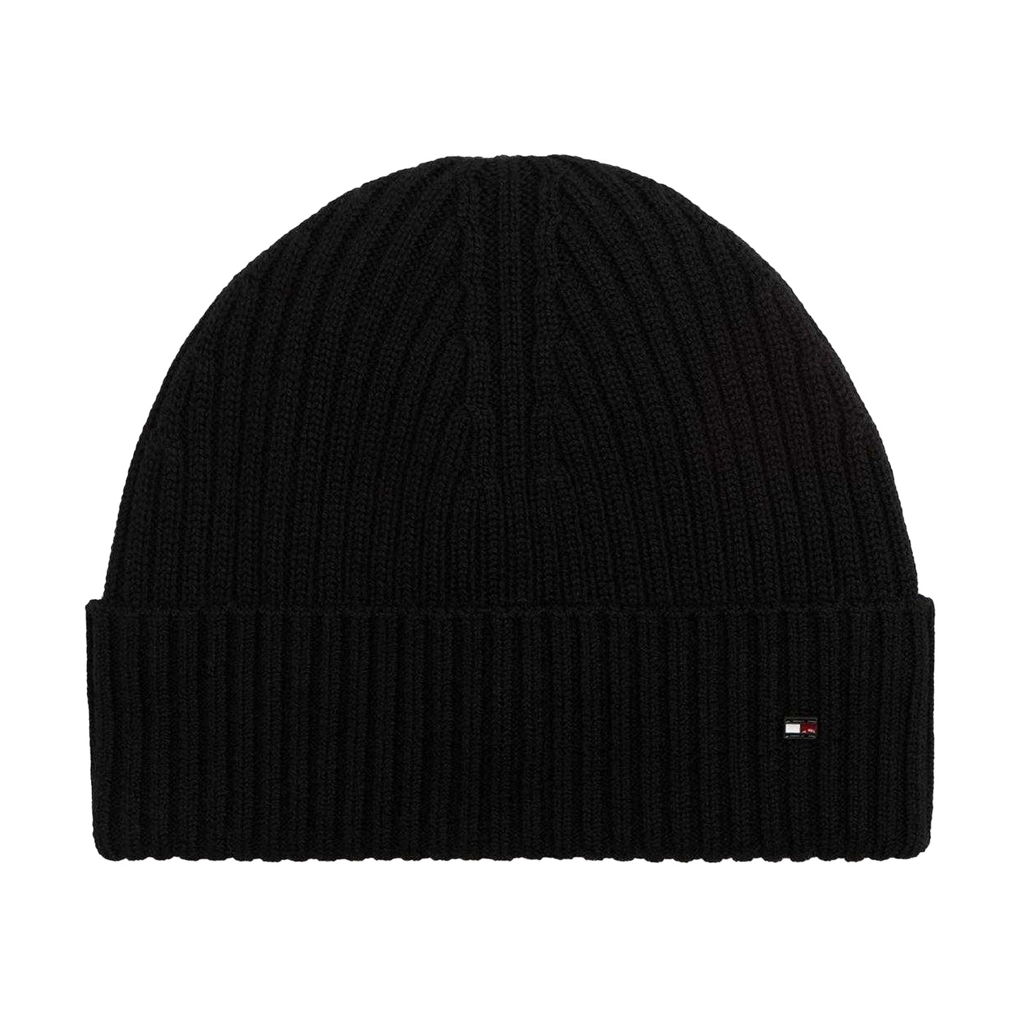 Black - Front - Tommy Hilfiger Mens Cable Knit Wool Blend Beanie