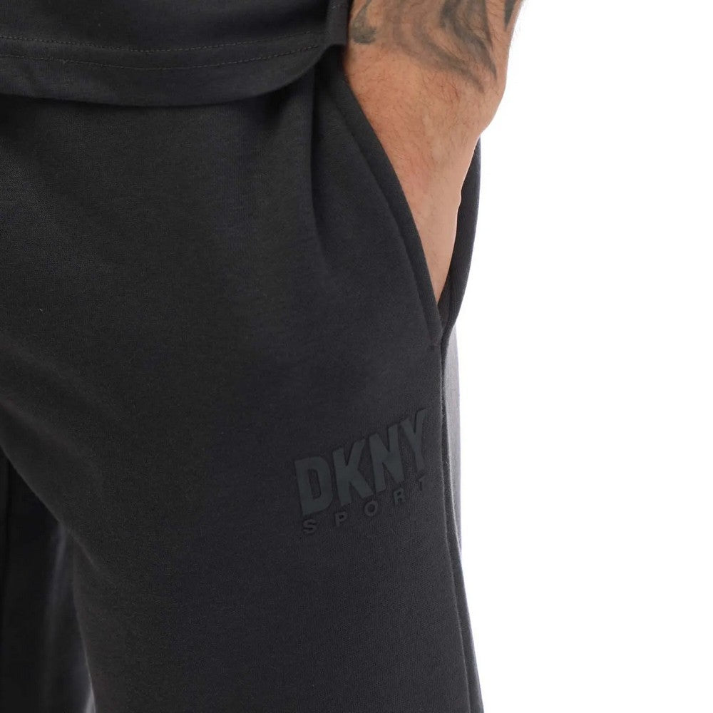 Charcoal - Side - DKNY Mens Logo Jogging Bottoms